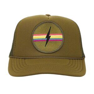 Friday Feelin Electric Hat in Olive One Size New Womens Trucker Baseball Cap